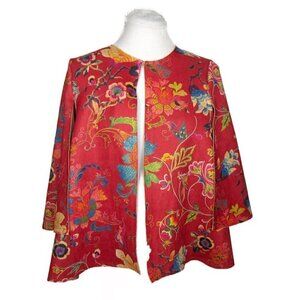 Jayley Collection - Jacket/Caplet - Red/Floral - Large